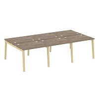 Рабочая станция, опоры - массив дерева глубиной 1635 мм ONIX WOOD