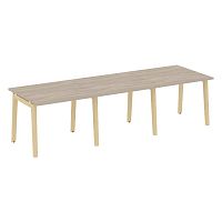 Стол переговорный (3 столешницы), опоры - массив дерева ONIX WOOD
