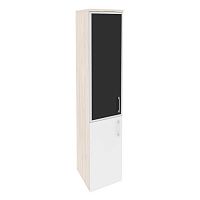 Шкаф со стеклом лакобель black в раме л/пр ONIX O.SU-1.2R/L Black, O.SU-1.2R/R Black