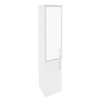 Шкаф со стеклом лакобель white в раме л/пр ONIX O.SU-1.2R/L White, O.SU-1.2R/R White