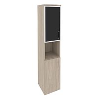 Шкаф со стеклом лакобель black в раме л/пр ОНИКС O.SU-1.4R/L Black, O.SU-1.4R/R Black