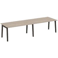 Стол переговорный (2 столешницы), опоры - массив дерева ONIX WOOD
