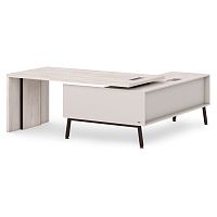 Стол руководителя с опорной тумбой T-118л/пр Lavana Supreme