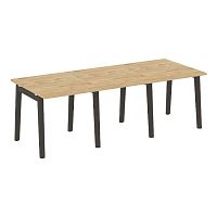 Стол переговорный (3 столешницы), опоры - массив дерева ONIX WOOD