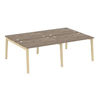 Рабочая станция, опоры - массив дерева глубиной 1635 мм ОНИКС ВУД / ONIX WOOD