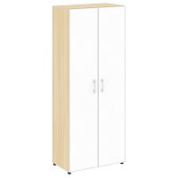 Шкаф высокий широкий со стеклом в раме LT-ST 1.10R White YALTA