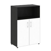 Шкаф средний широкий со стеклом в раме LT-ST 2.2R White ЯЛТА / YALTA