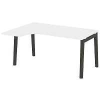Стол эргономичный л/пр, опоры - массив дерева длиной 1580 мм ОНИКС ВУД / ONIX WOOD