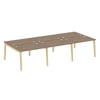 Рабочая станция, опоры - массив дерева глубиной 1635 мм ОНИКС ВУД / ONIX WOOD