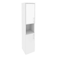 Шкаф со стеклом лакобель white в раме л/пр ONIX O.SU-1.4R/L White, O.SU-1.4R/R White