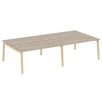 Рабочая станция, опоры - массив дерева глубиной 1635 мм ONIX WOOD