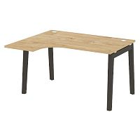 Стол эргономичный л/пр, опоры - массив дерева длиной 1380 мм ОНИКС ВУД / ONIX WOOD