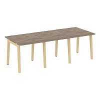 Стол переговорный (3 столешницы), опоры - массив дерева ONIX WOOD