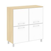 Шкаф квадратный со стеклом в раме LT-SD1.2R White YALTA