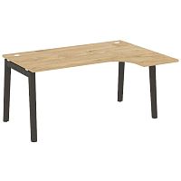 Стол эргономичный л/пр, опоры - массив дерева длиной 1580 мм ONIX WOOD