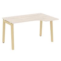 Стол эргономичный л/пр, опоры - массив дерева длиной 1380 мм ONIX WOOD