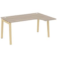 Стол эргономичный л/пр, опоры - массив дерева длиной 1580 мм ONIX WOOD