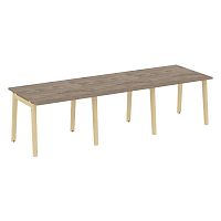 Стол переговорный (3 столешницы), опоры - массив дерева ONIX WOOD