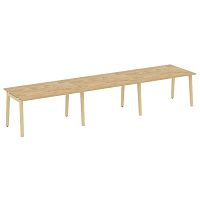 Стол переговорный (3 столешницы), опоры - массив дерева ONIX WOOD