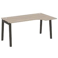 Стол эргономичный л/пр, опоры - массив дерева длиной 1580 мм ONIX WOOD