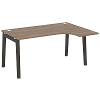 Стол эргономичный л/пр, опоры - массив дерева длиной 1580 мм ONIX WOOD