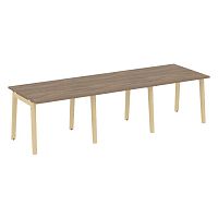 Стол переговорный (3 столешницы), опоры - массив дерева ONIX WOOD